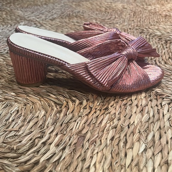New Unused Pink Crinkle Bow Heels - 6.5 - Picture 5 of 9